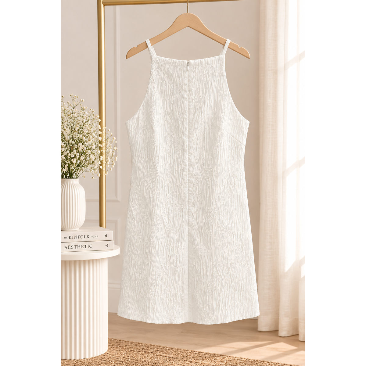 Monaco Moment White Textured Dress