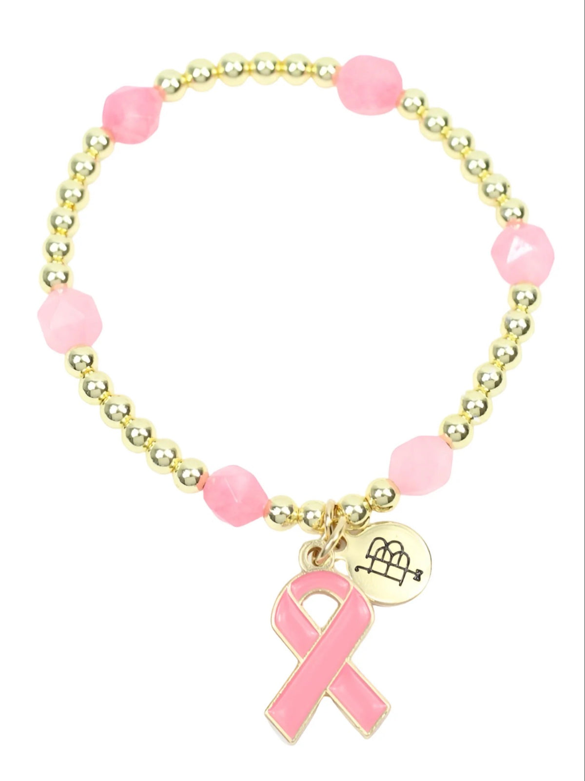 Awareness Ribbon Lexi Stretch Bracelet - Breast Cancer