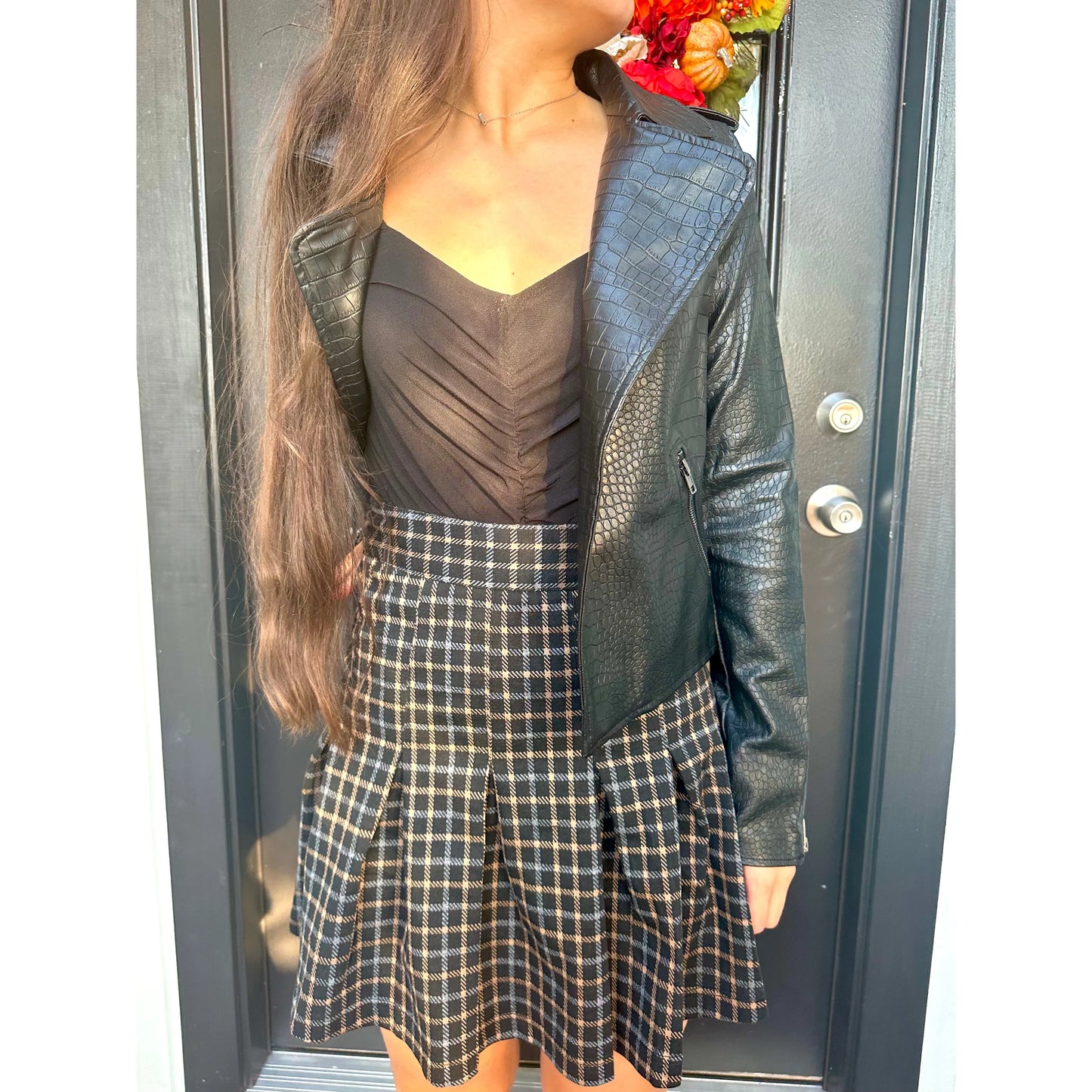 Pretty in Plaid pleated skirt