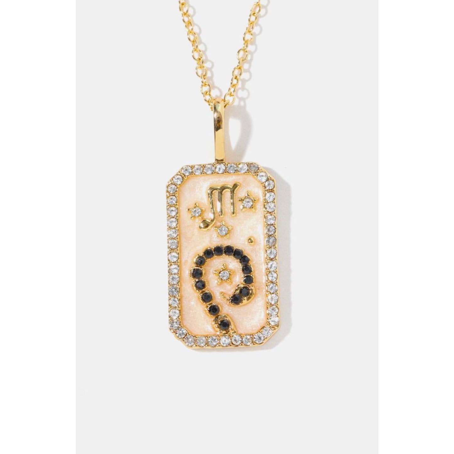 Rhinestone Constellation Pendant Copper Necklace