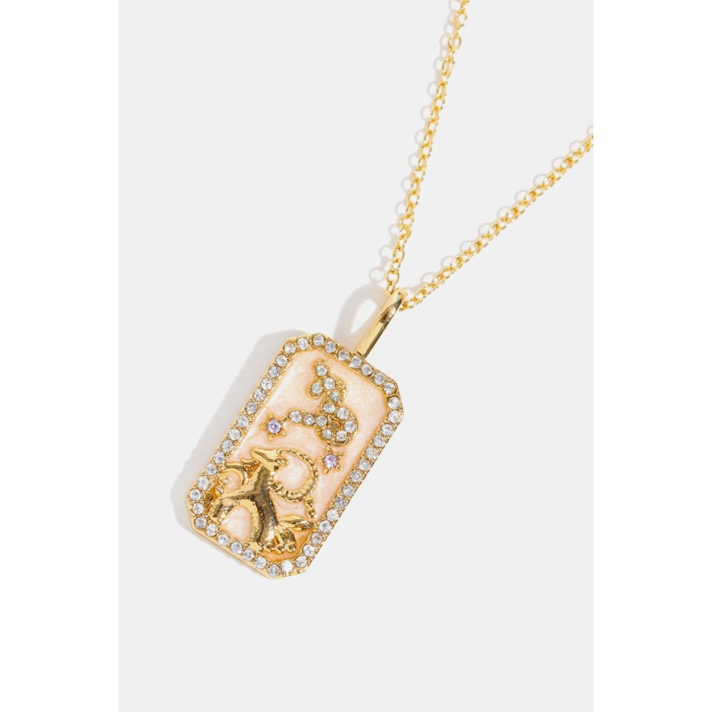 Rhinestone Constellation Pendant Copper Necklace