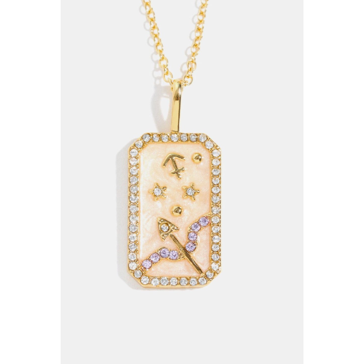 Rhinestone Constellation Pendant Copper Necklace