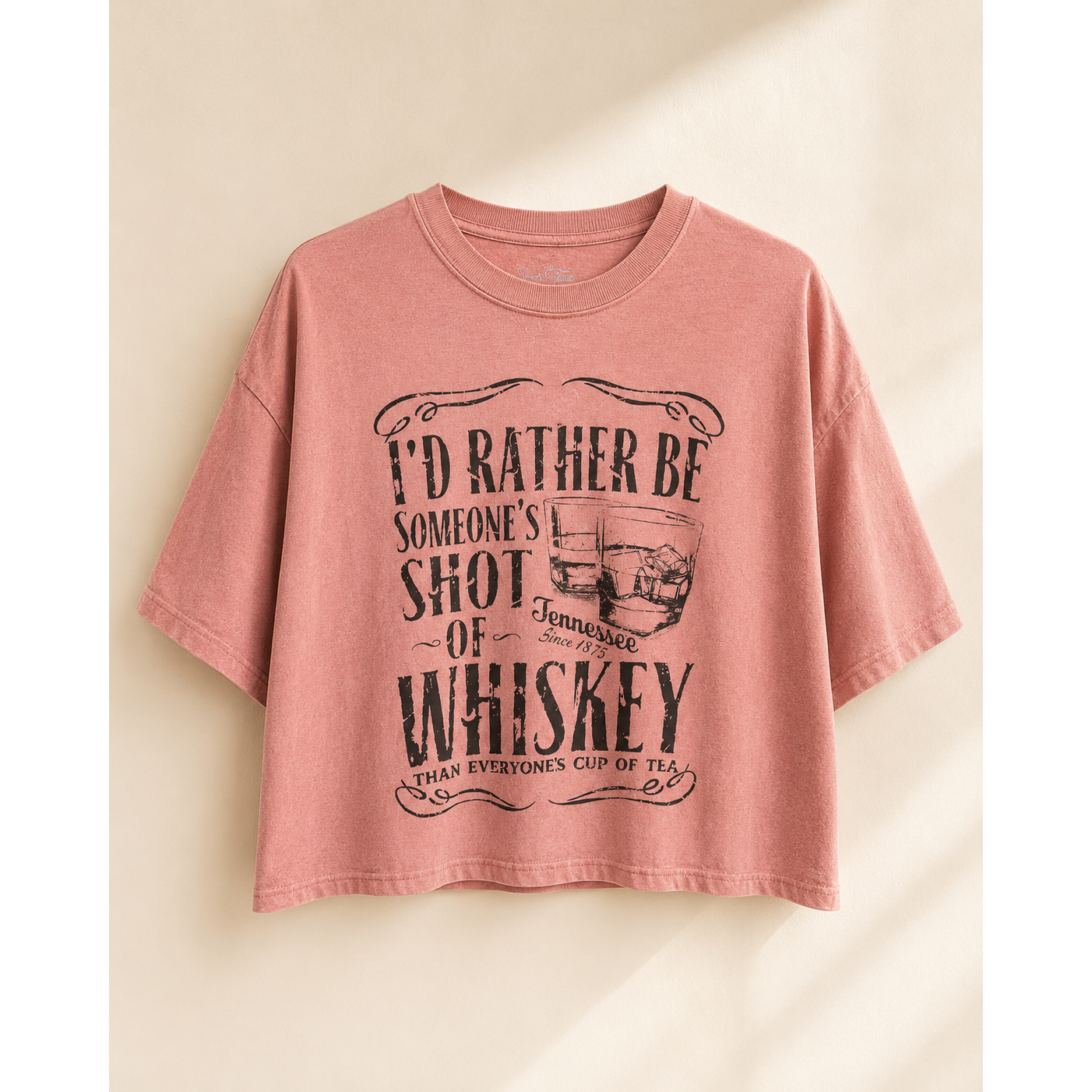 Tennessee Whiskey Cropped Graphic Tee