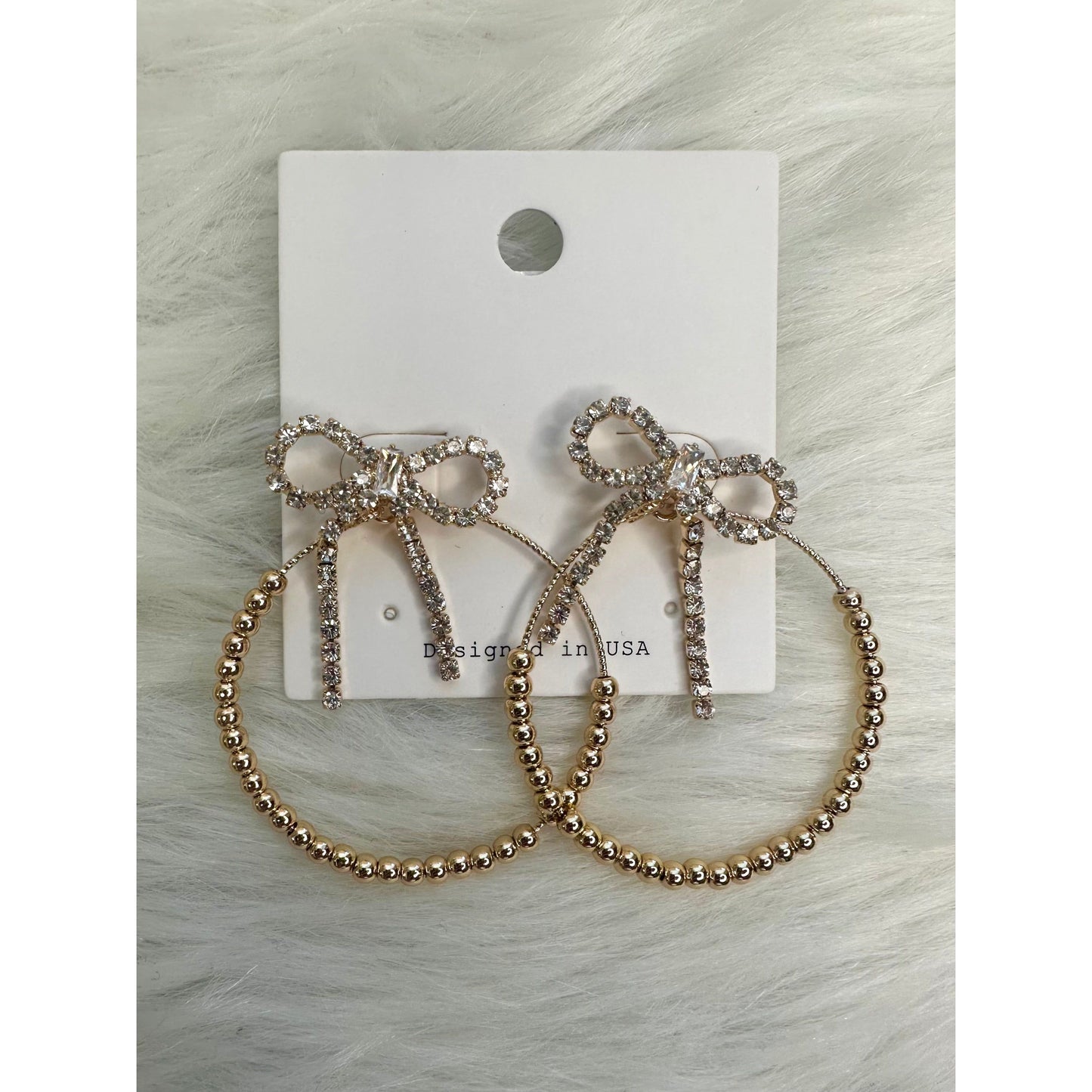 Golden hour bow hoops