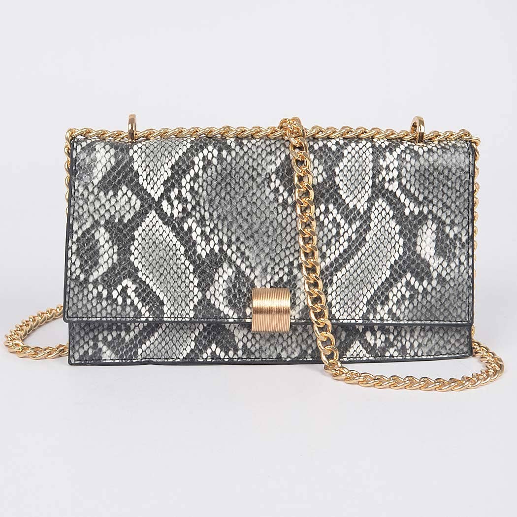 Snake Print Crossbody Bag