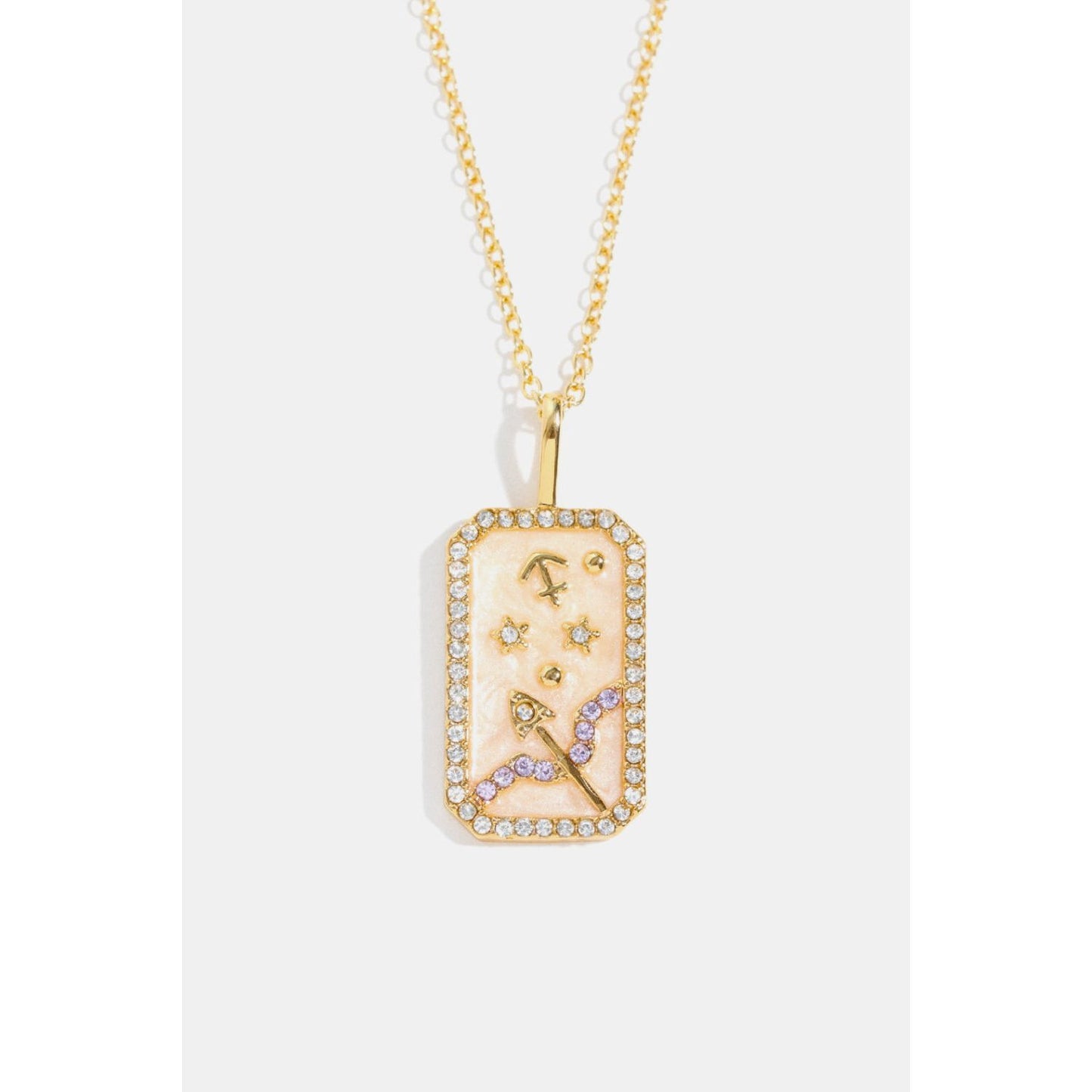 Rhinestone Constellation Pendant Copper Necklace
