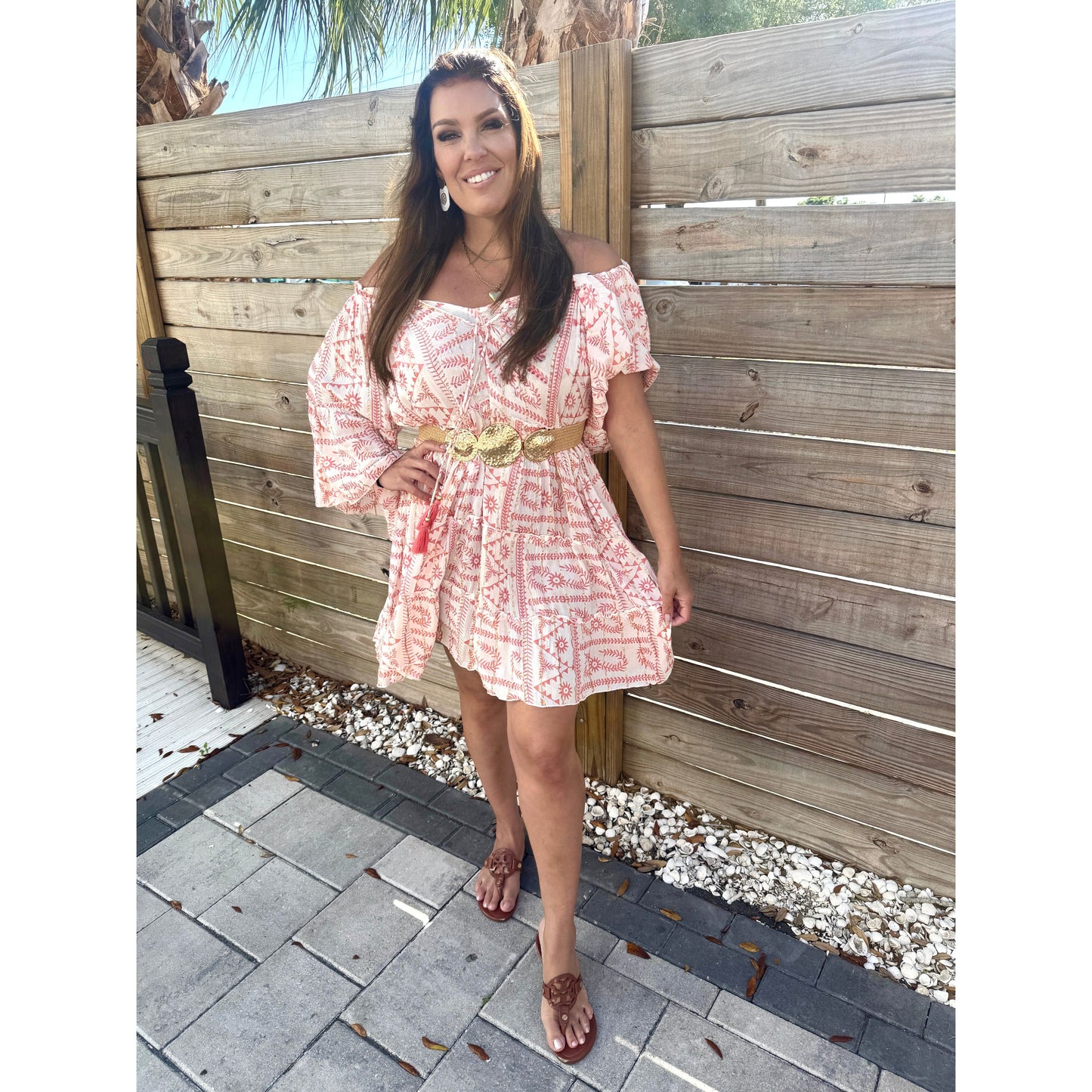 Coral Bay Kisses boho dress