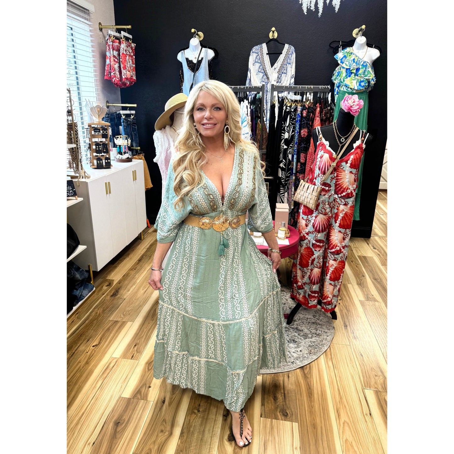 Sage Serenity Long Dress