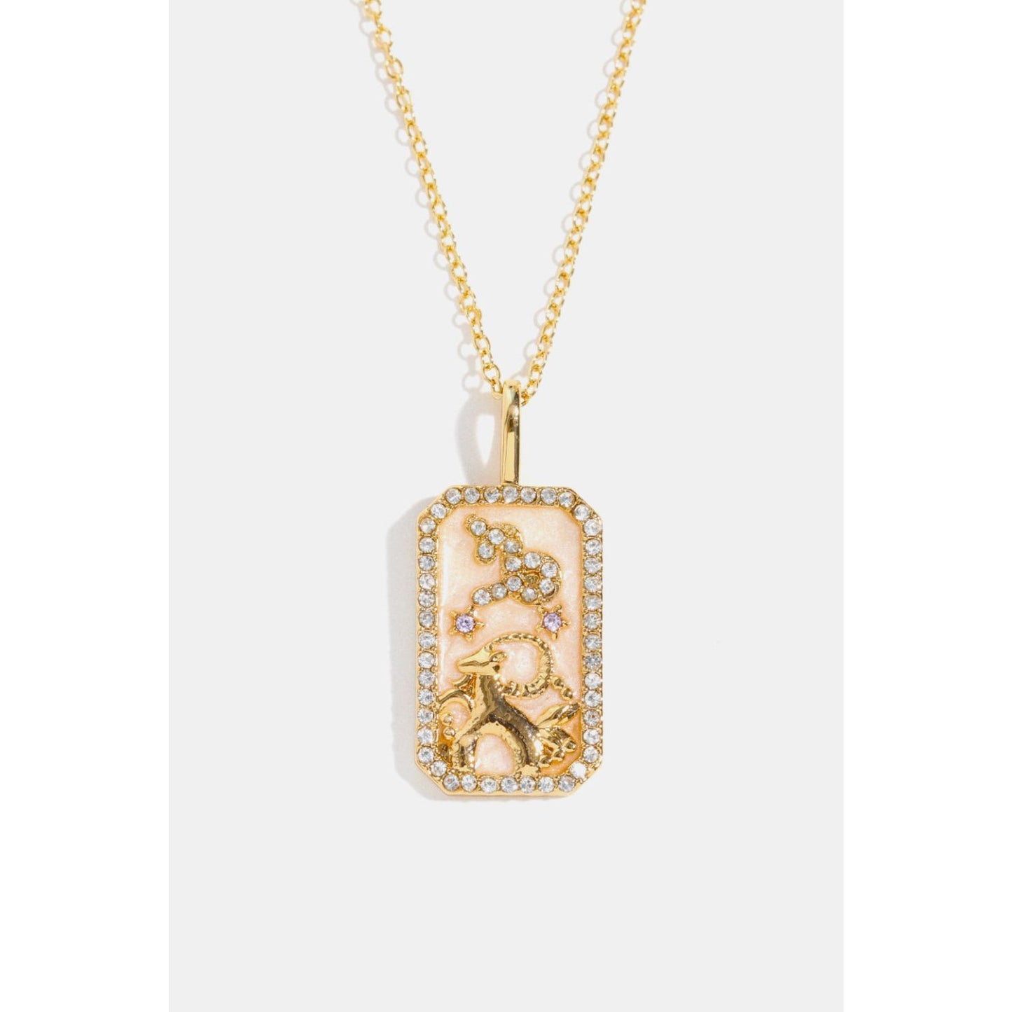 Rhinestone Constellation Pendant Copper Necklace