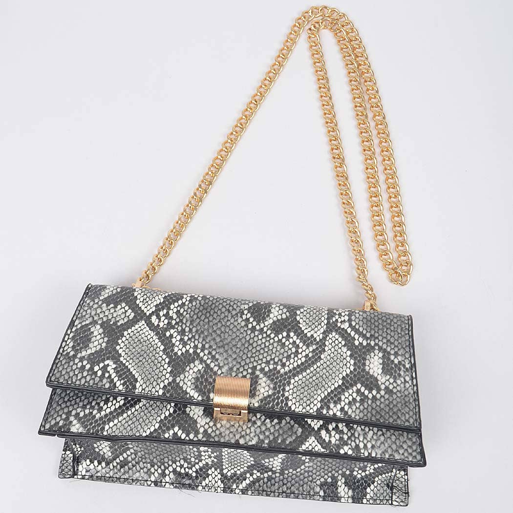Snake Print Crossbody Bag