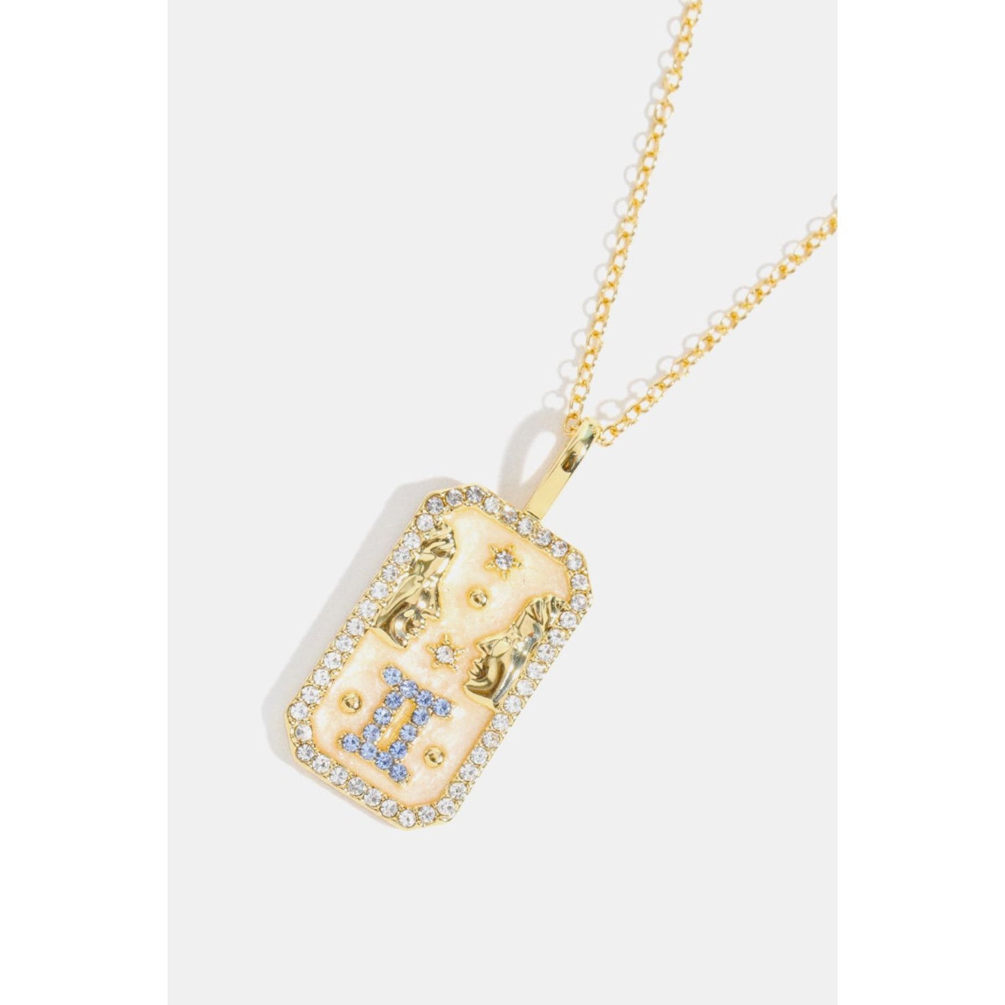 Rhinestone Constellation Pendant Copper Necklace