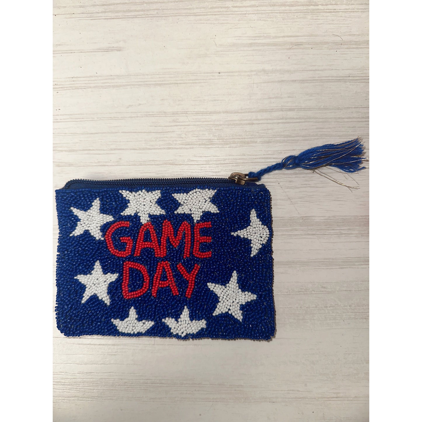 Football Szn Beaded Pouch