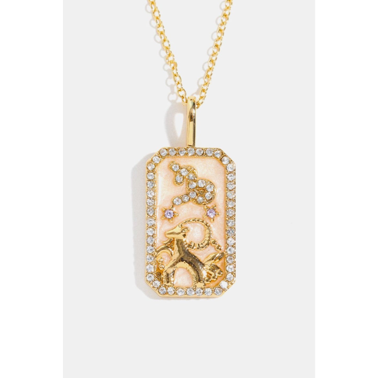 Rhinestone Constellation Pendant Copper Necklace