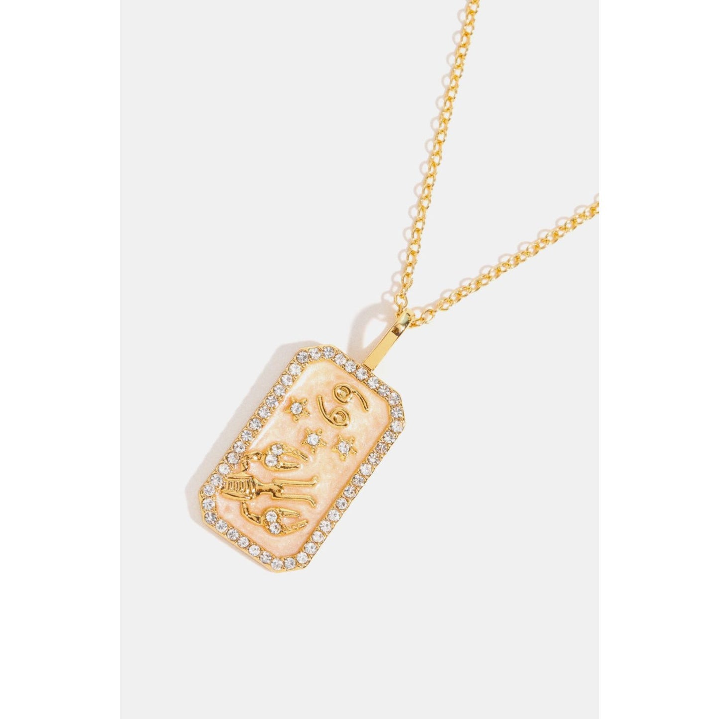 Rhinestone Constellation Pendant Copper Necklace