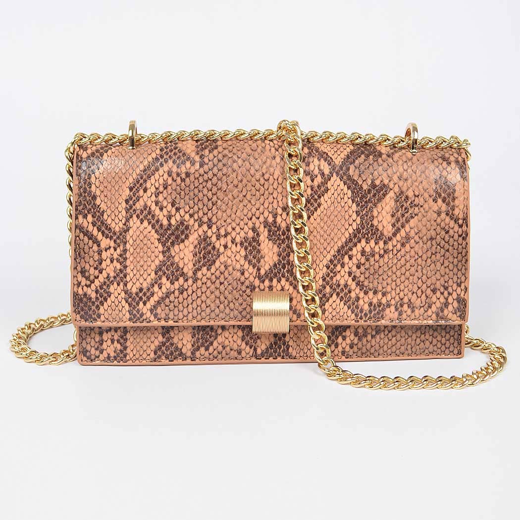 Snake Print Crossbody Bag