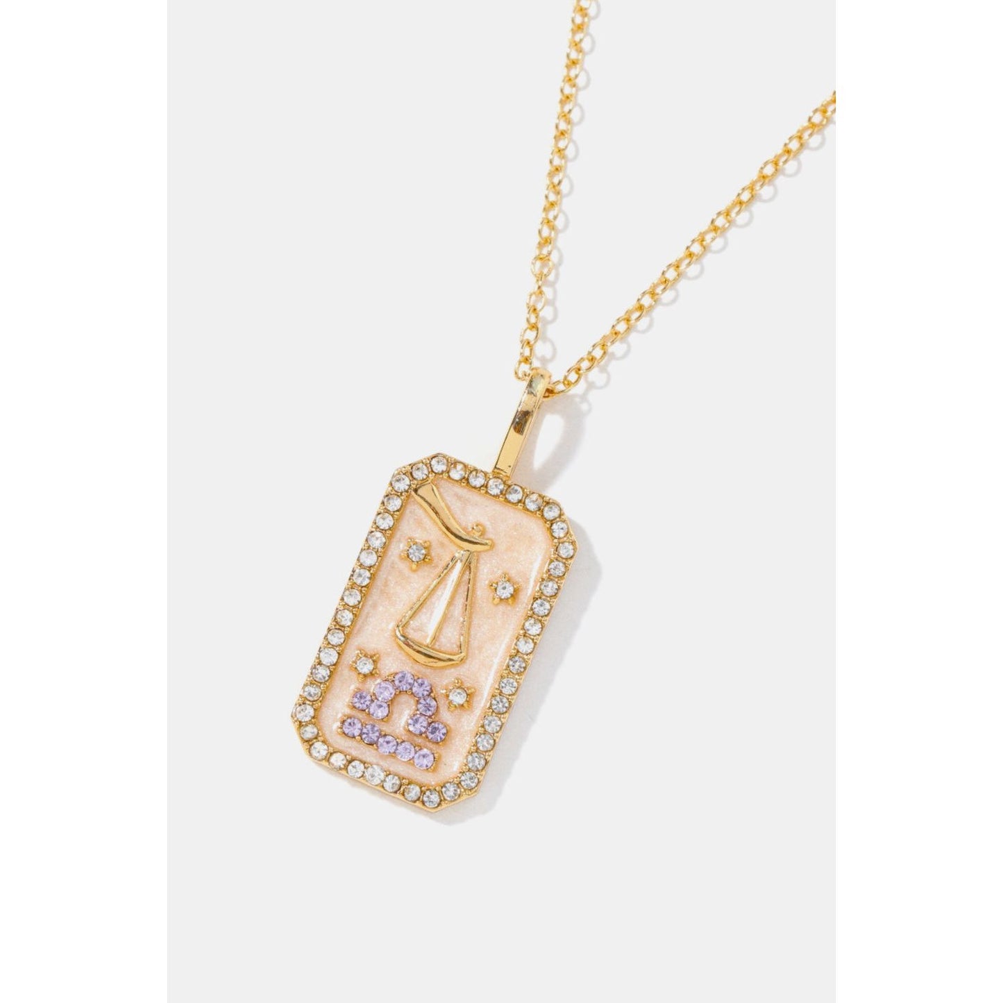Rhinestone Constellation Pendant Copper Necklace