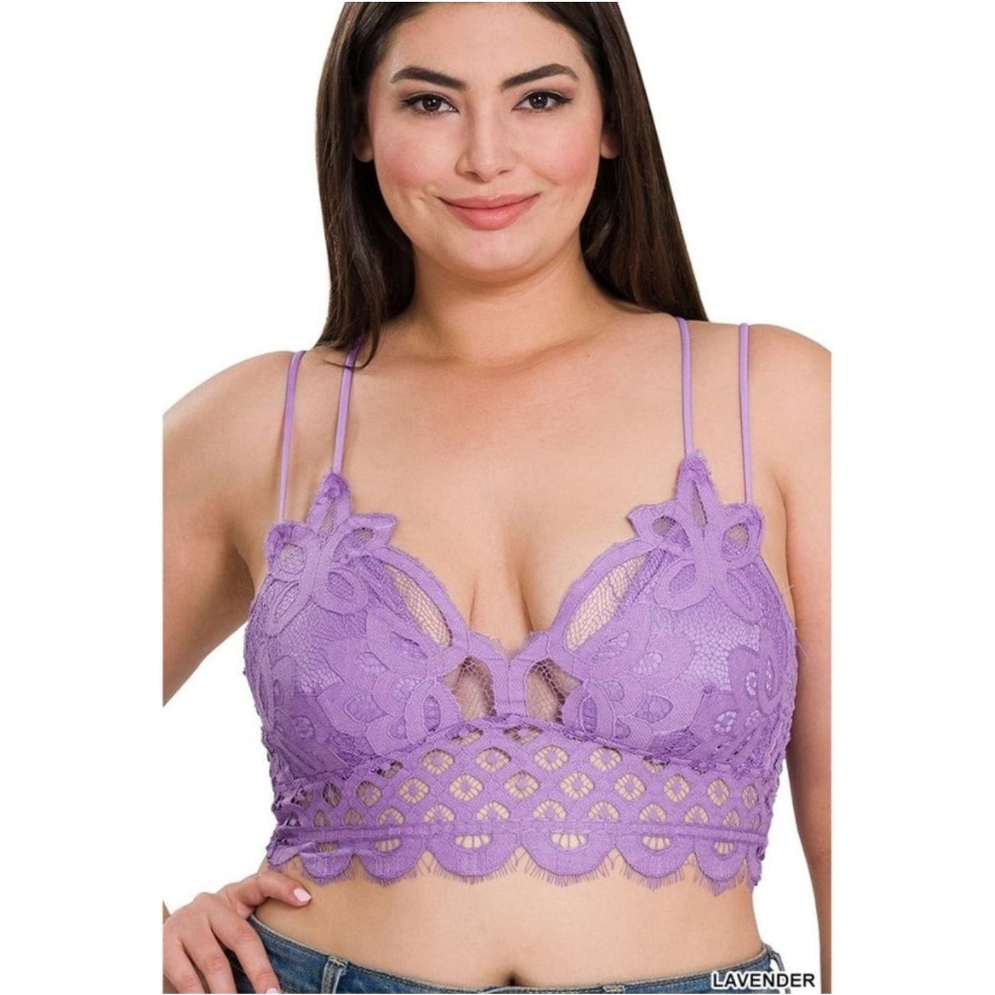 Scalloped Lace Bralette Violet