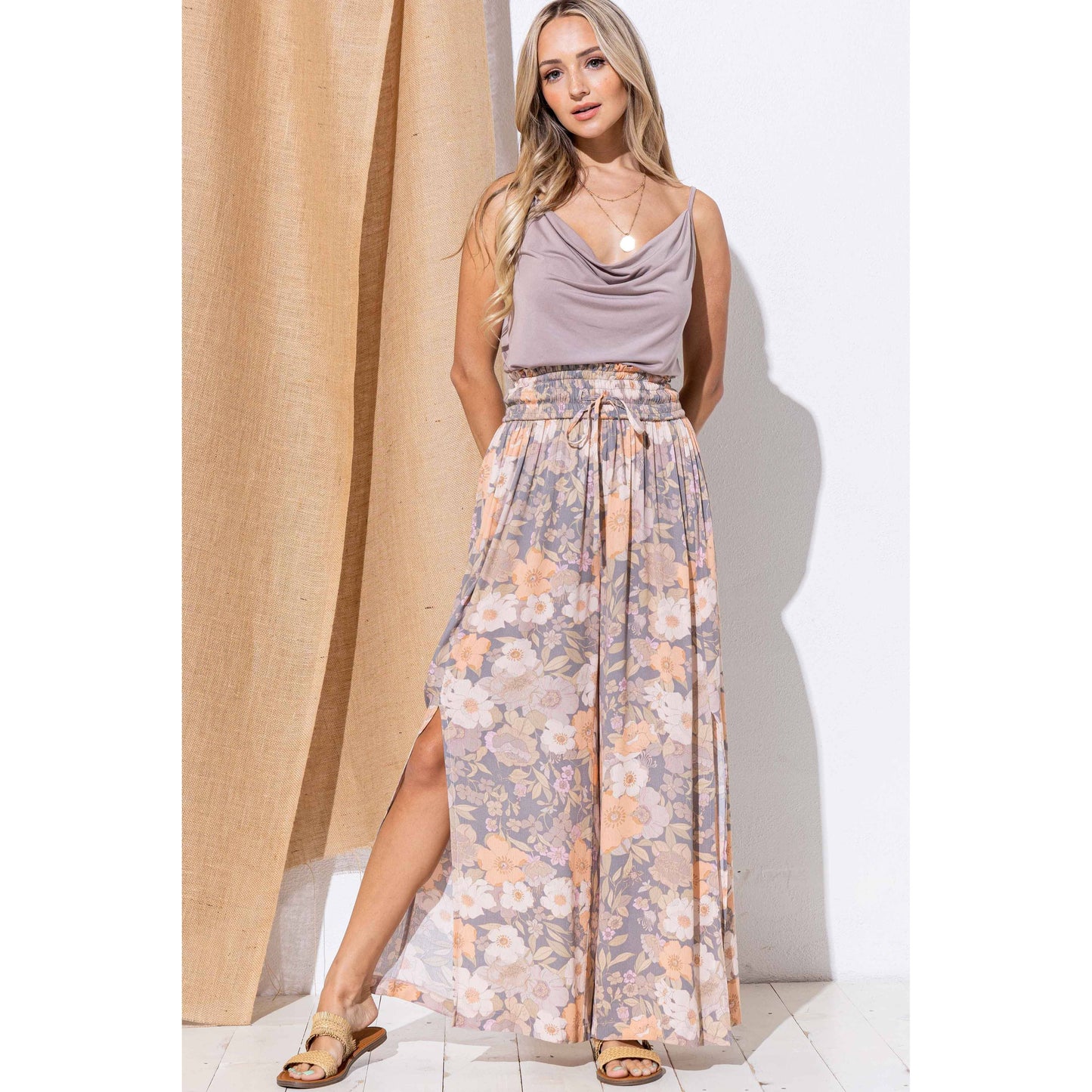 Floral Fantasy Palazzo Pants