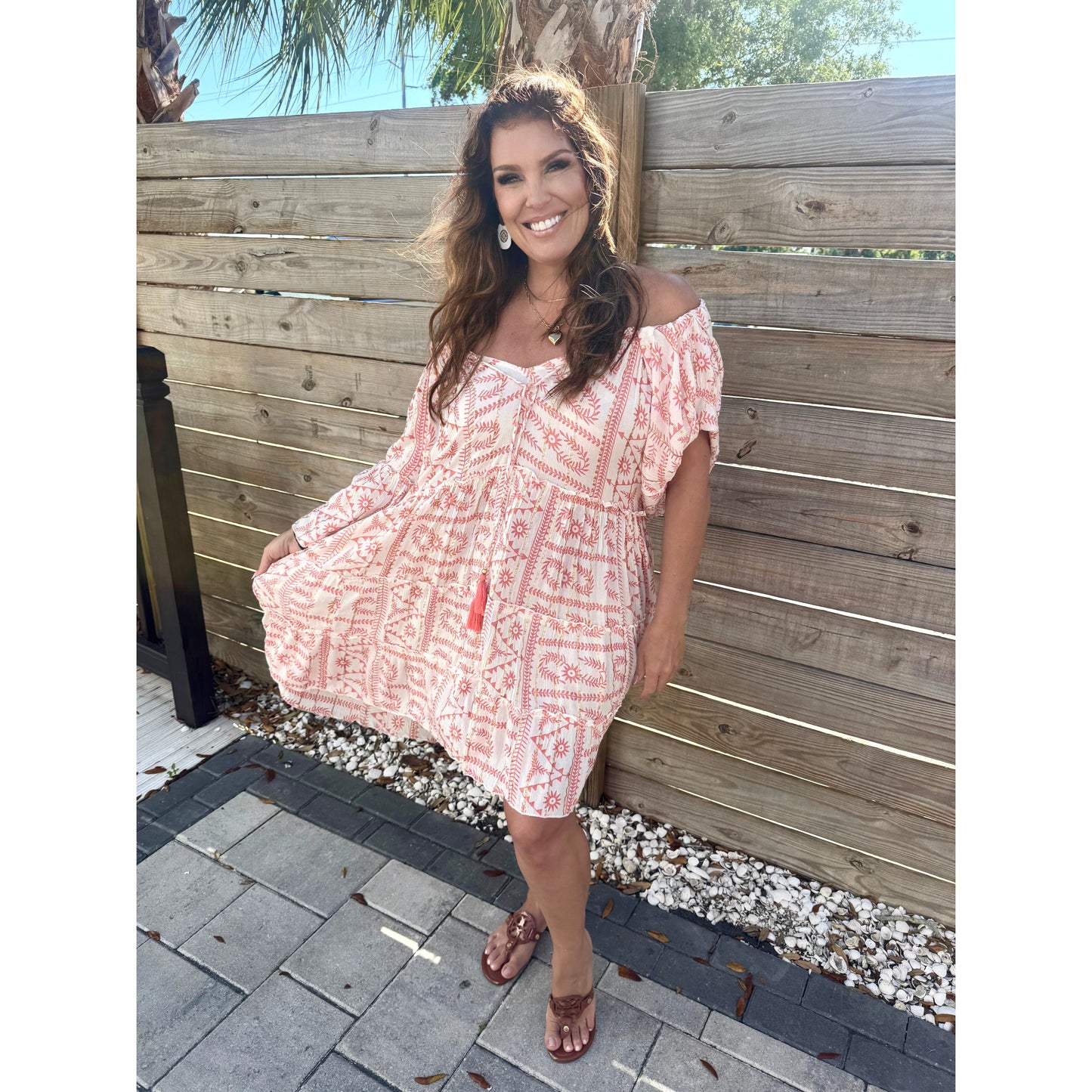 Coral Bay Kisses boho dress