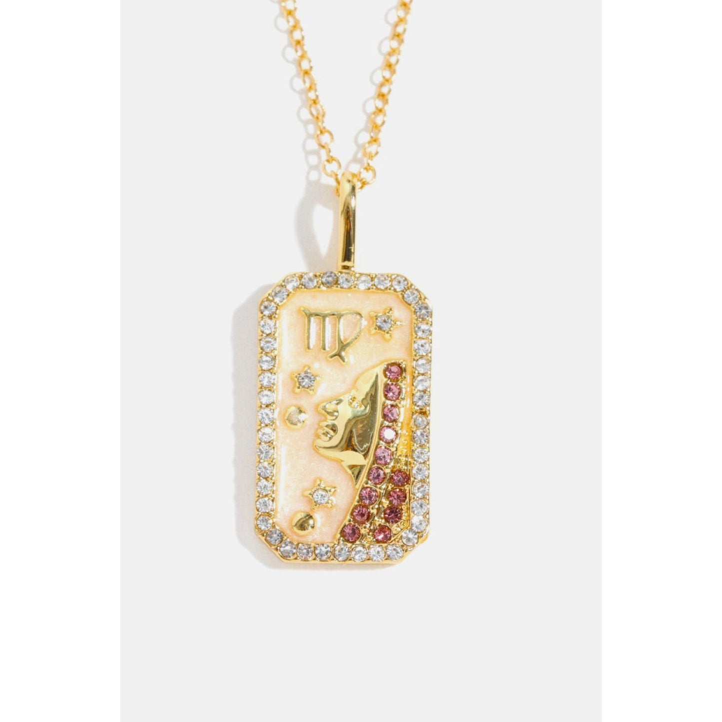 Rhinestone Constellation Pendant Copper Necklace