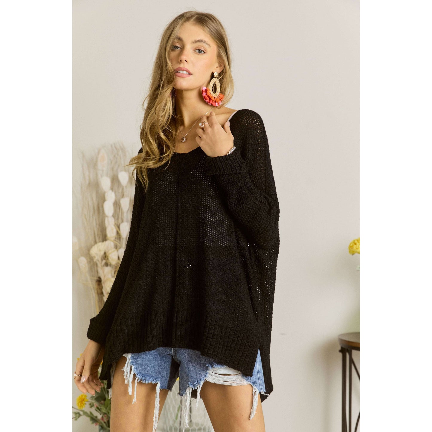 Loose Fit Sweater Top