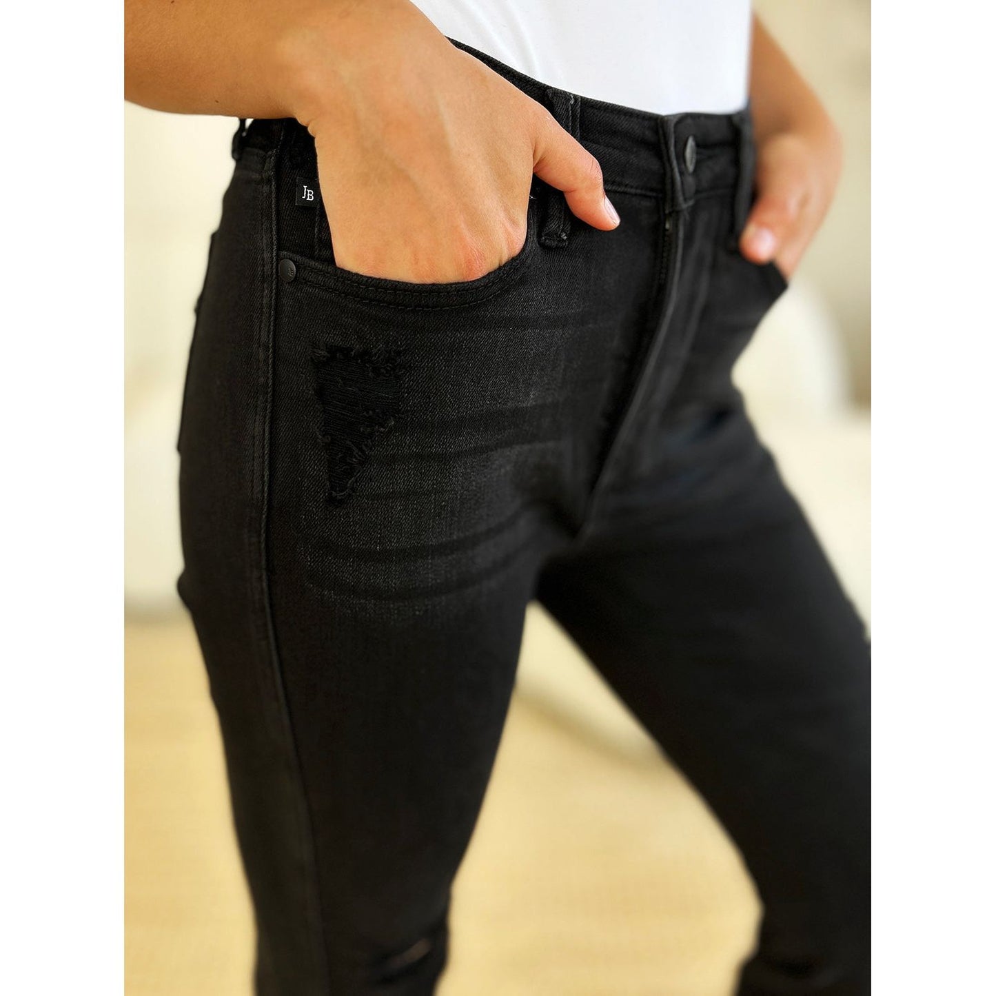 Judy Blue High Waist Distressed Flare Jeans