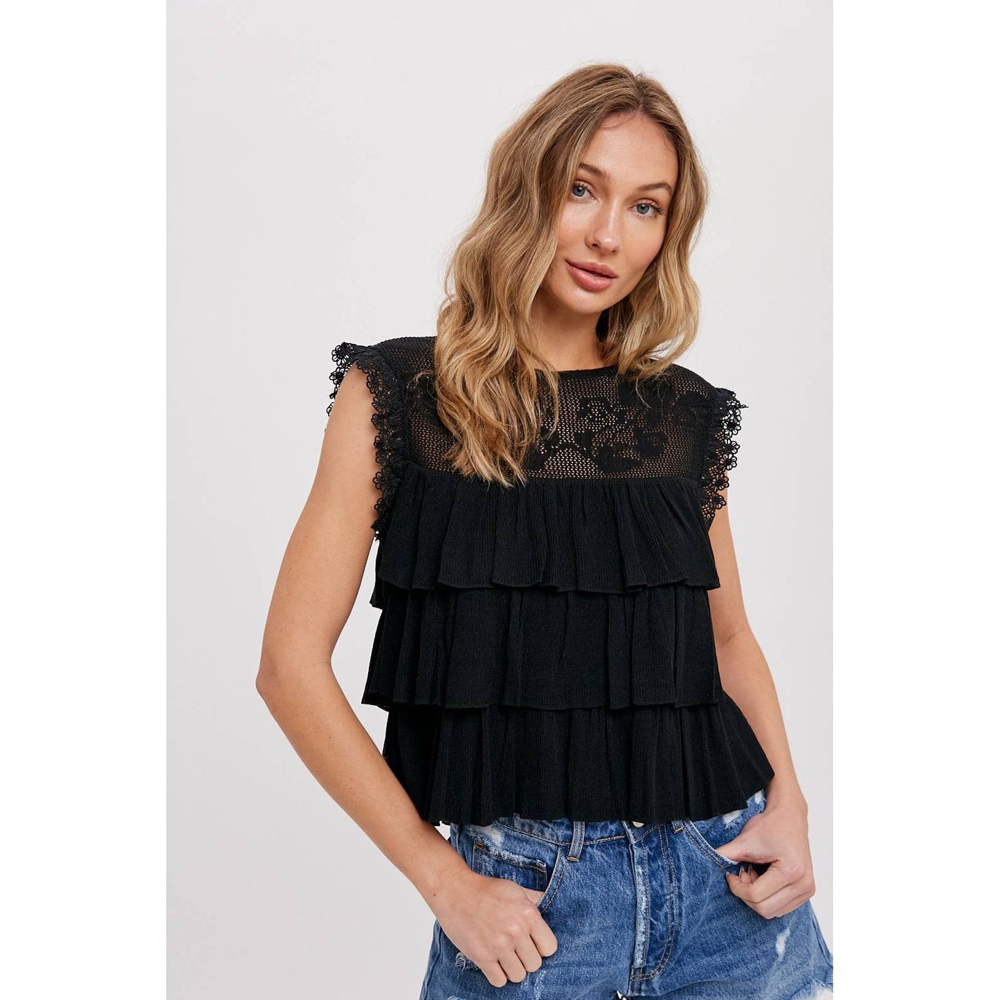 Hello beautiful tiered top