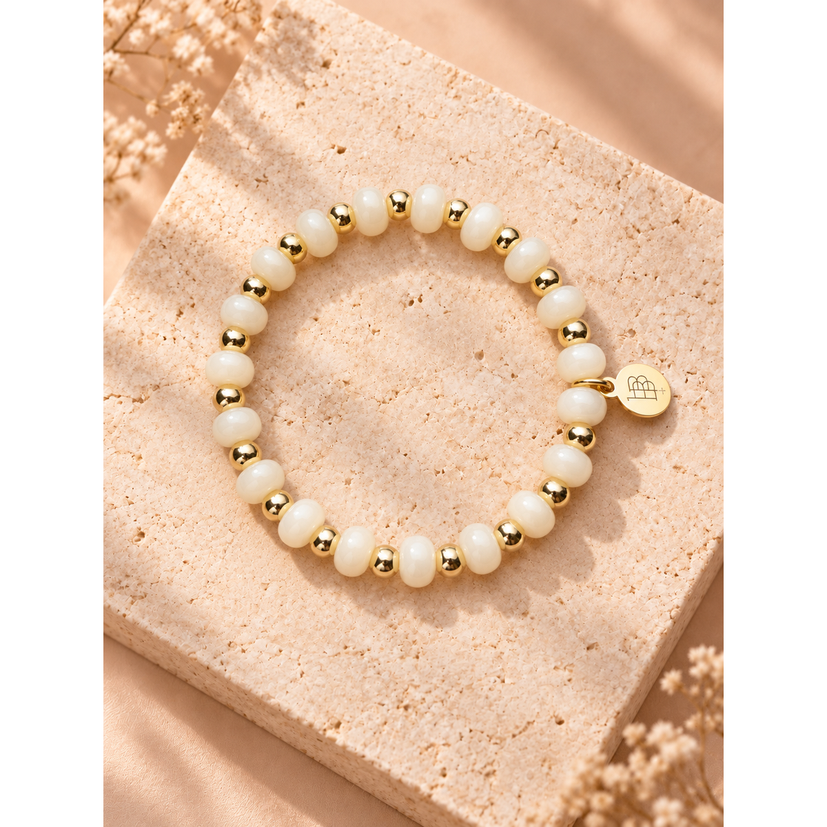 Annie Stretch Bracelet - True White