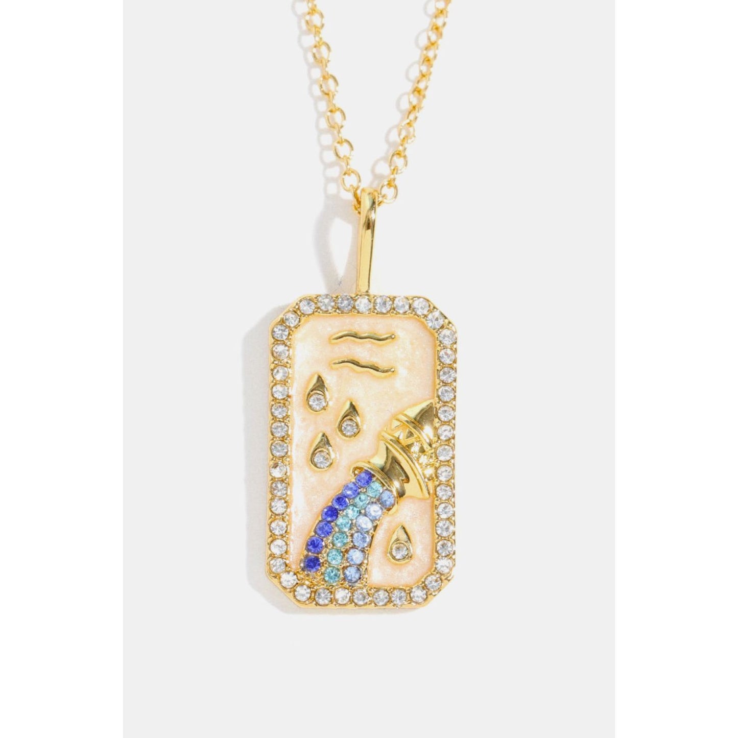Rhinestone Constellation Pendant Copper Necklace