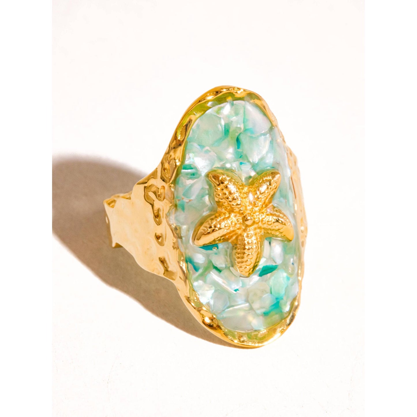 Keshet 18K Gold Non-Tarnish Starfish Ring