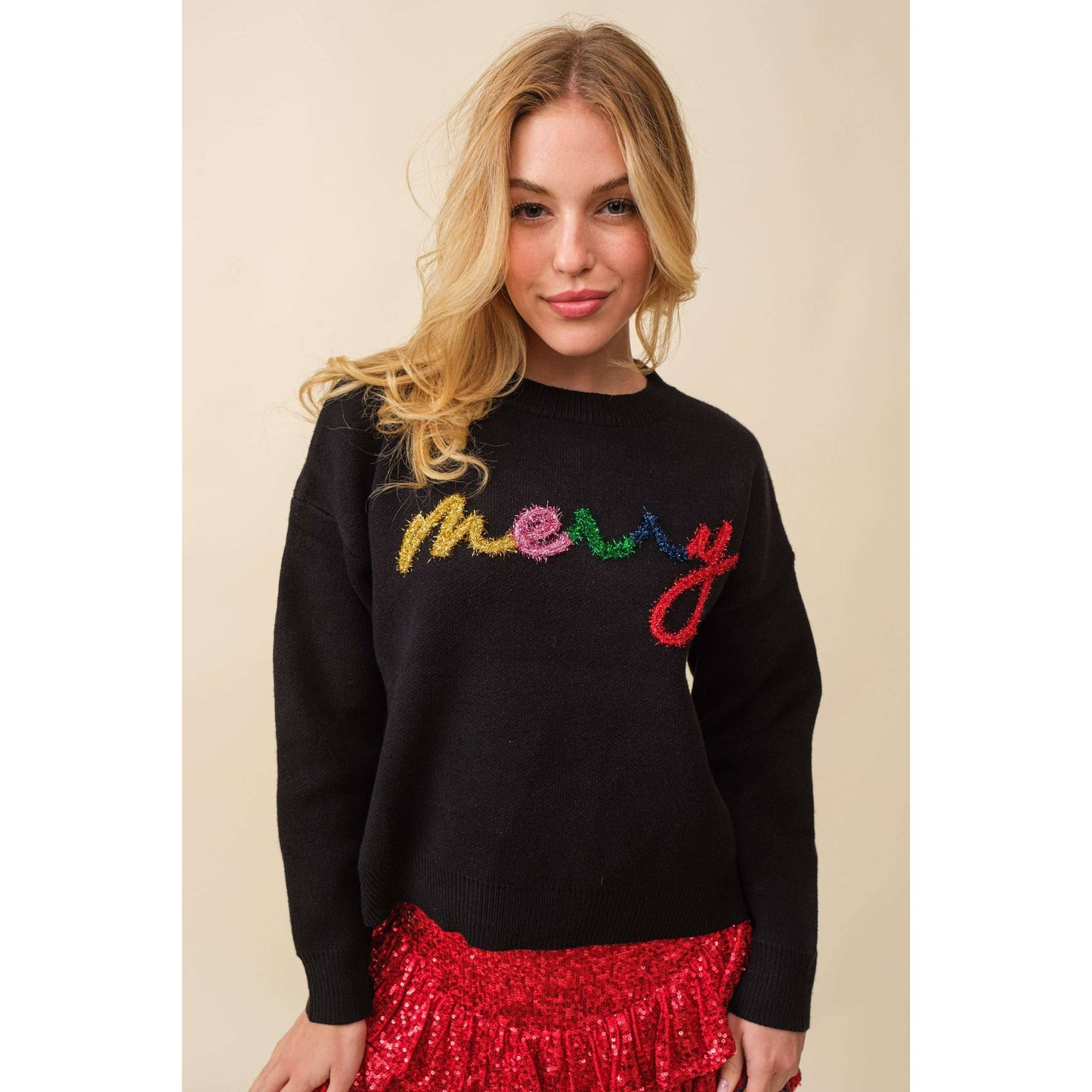 “Merry” Christmas Sweater Green