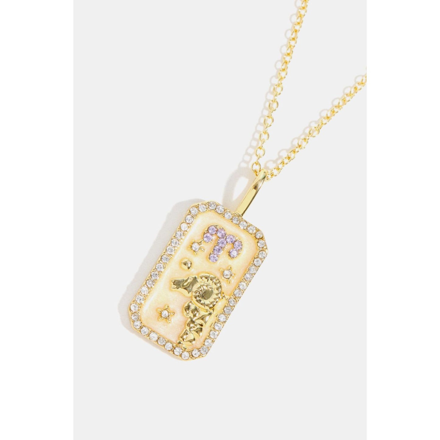 Rhinestone Constellation Pendant Copper Necklace