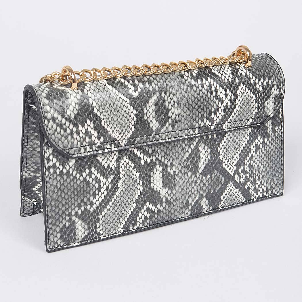 Snake Print Crossbody Bag