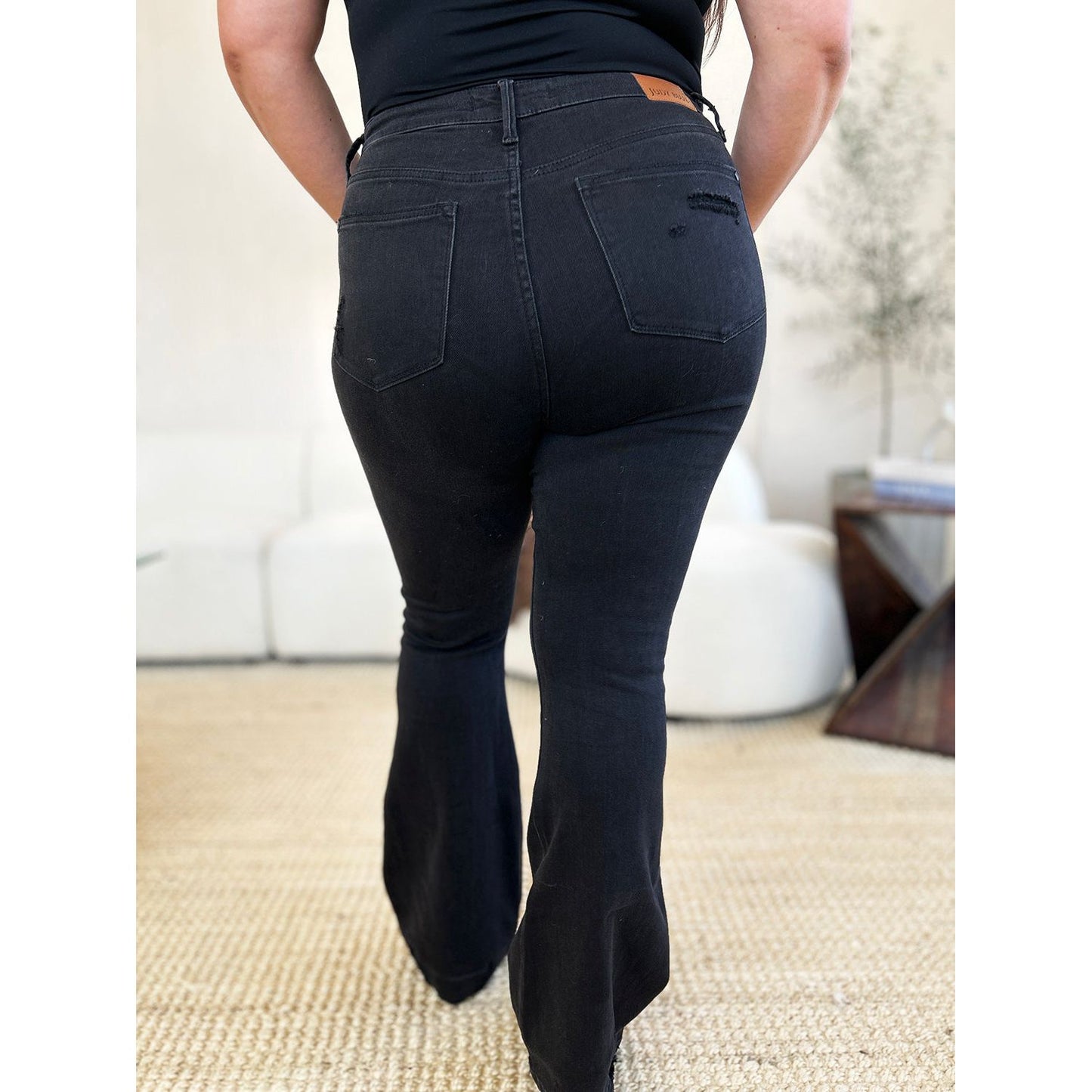 Judy Blue High Waist Distressed Flare Jeans