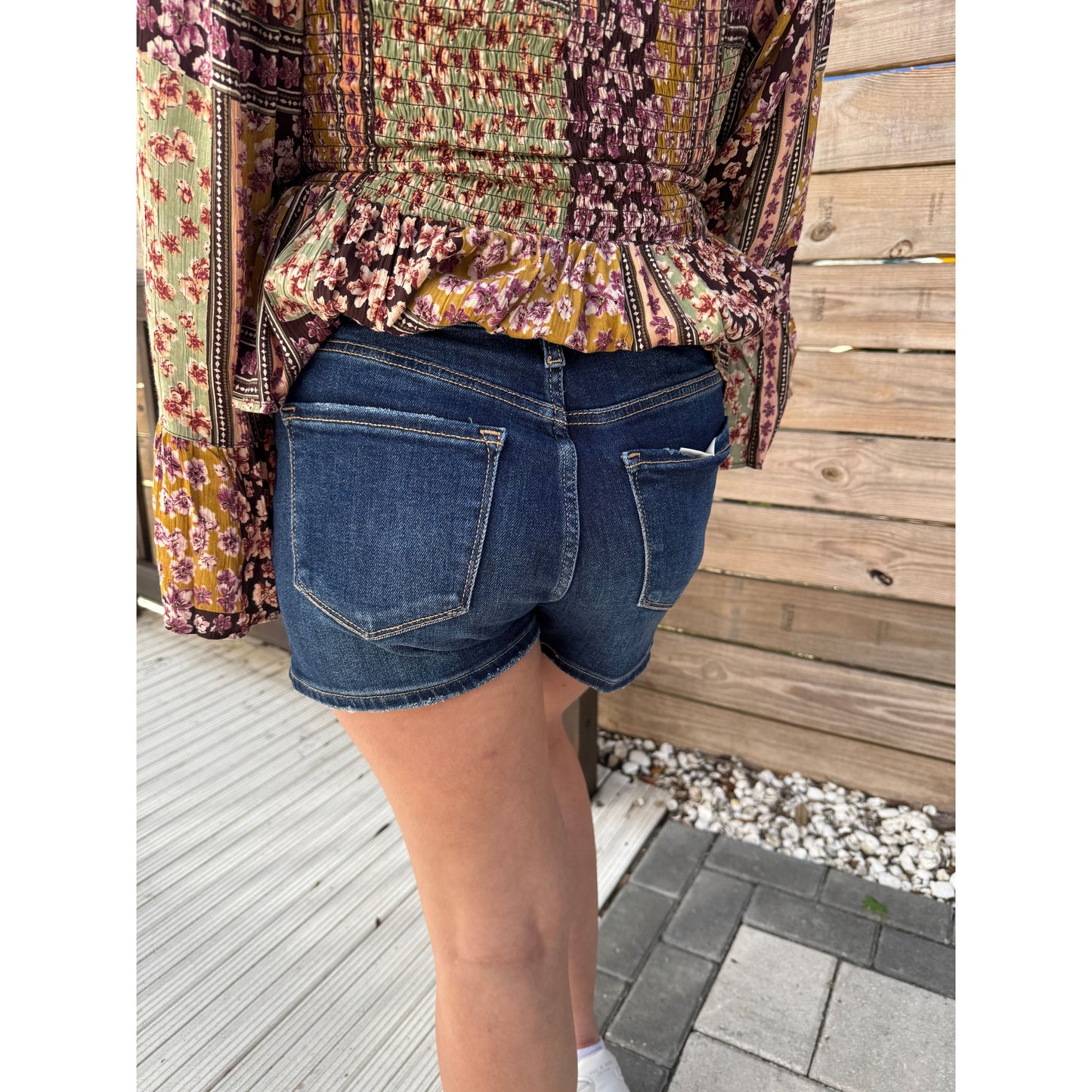 RISEN Buttoned Blues Shorts