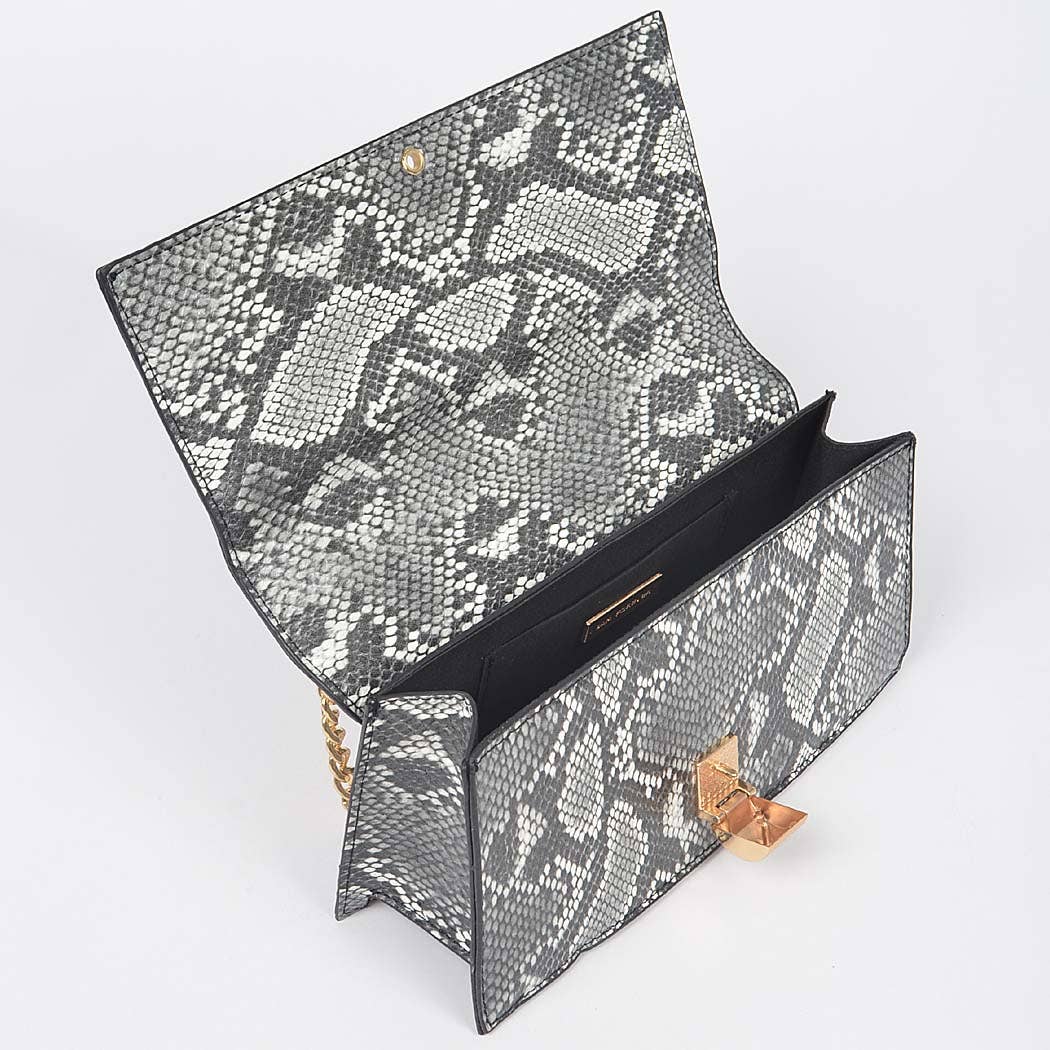 Snake Print Crossbody Bag