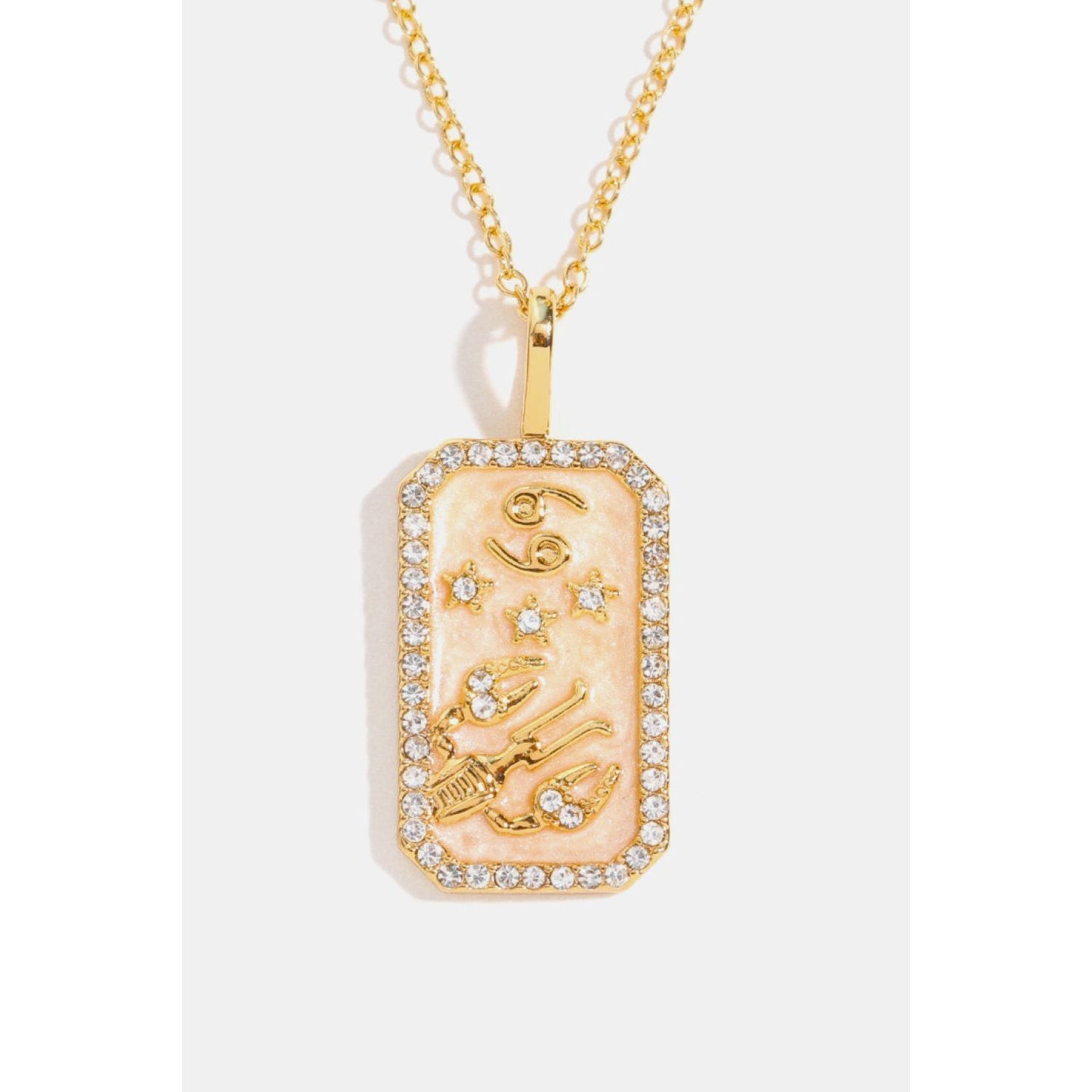 Rhinestone Constellation Pendant Copper Necklace