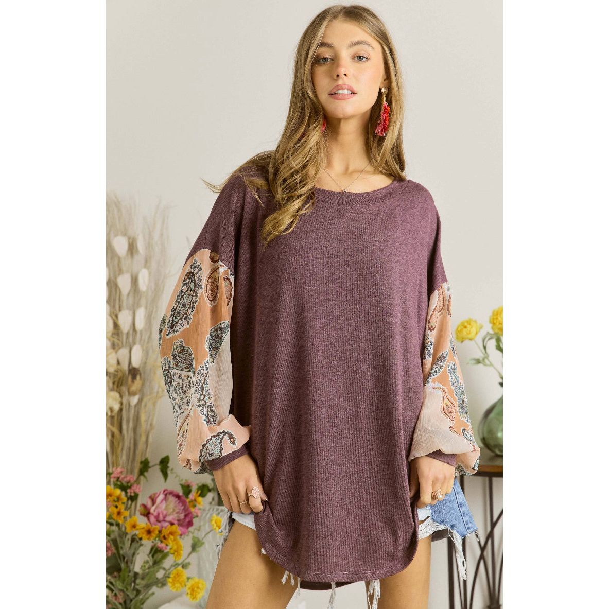 Paisley Party Top
