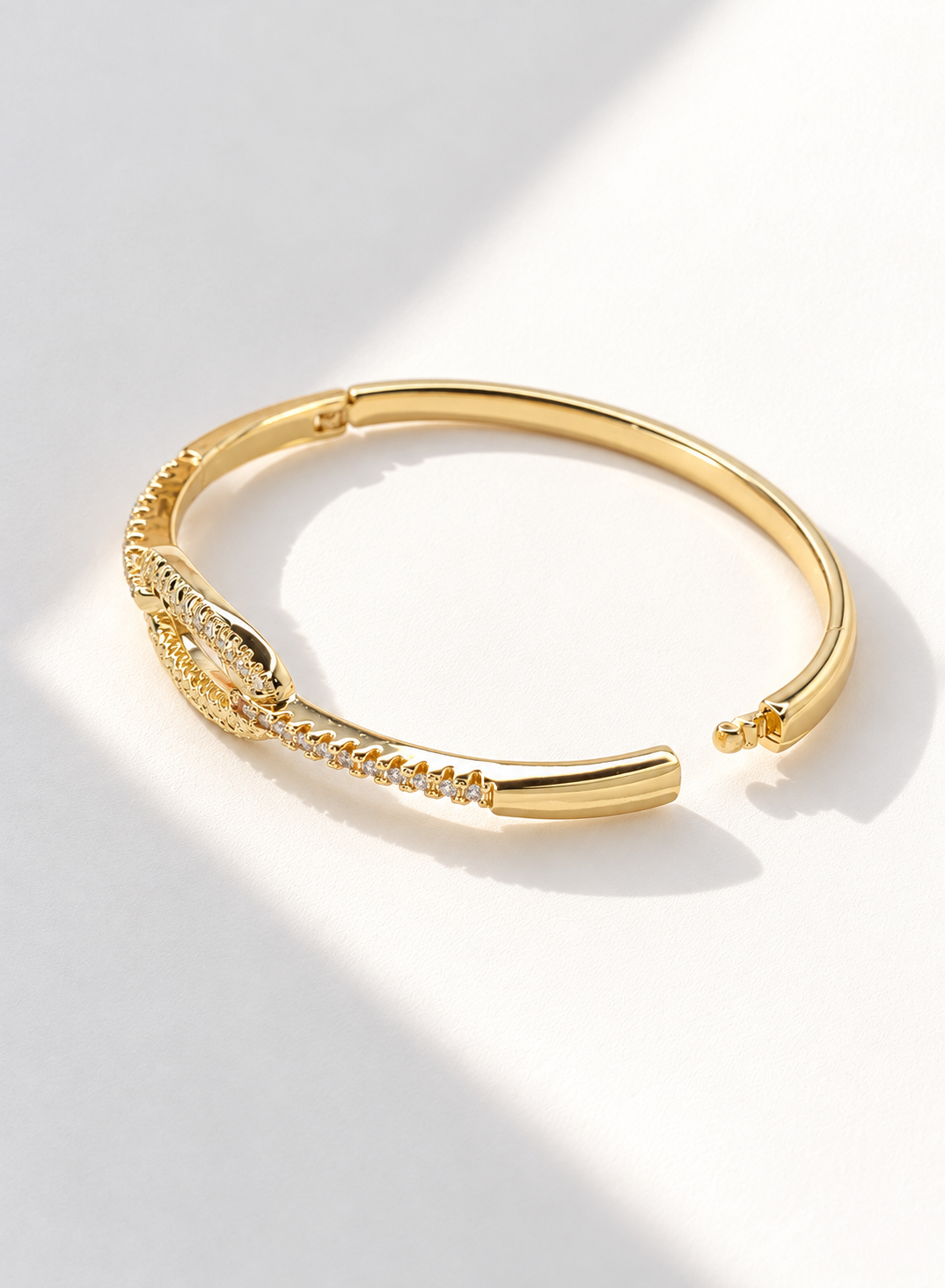 Gilded Grace Crystal Bangle