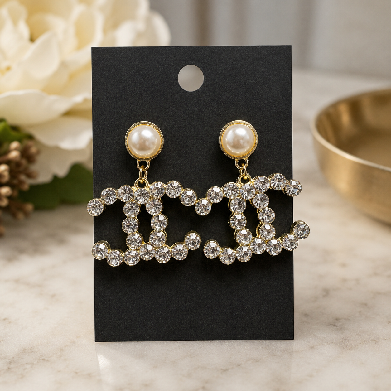 Designer Insired Rhinestone drop earrings