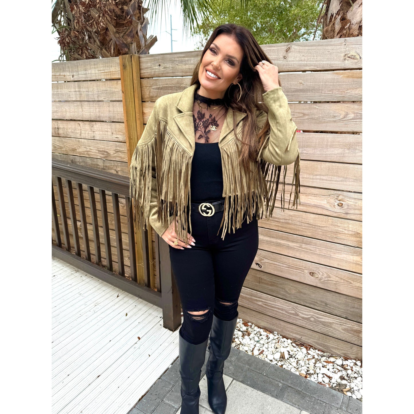 Suede Flaire Affair Jacket