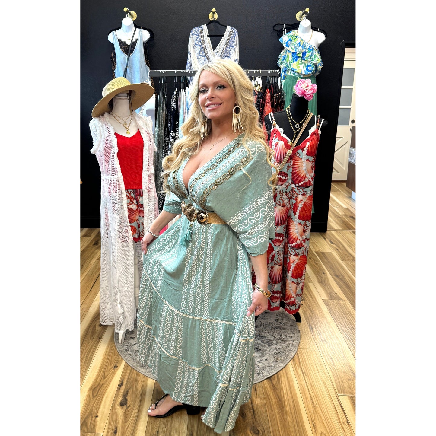 Sage Serenity Long Dress