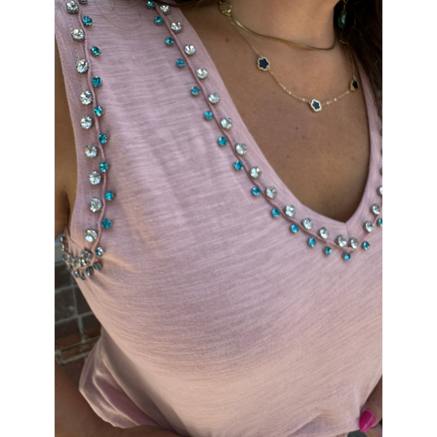 Sunset girly tank top