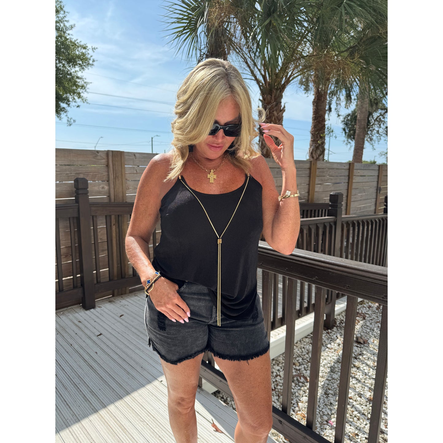 Golden Moments Gold Necklace Cami top