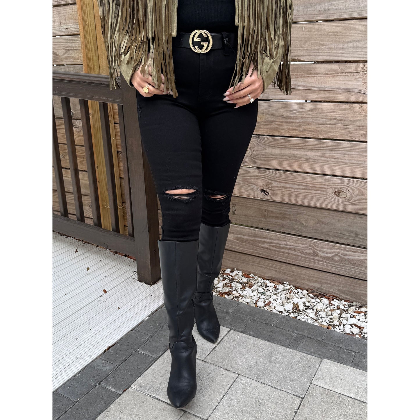 Judy Blue Distressed Black Jeans