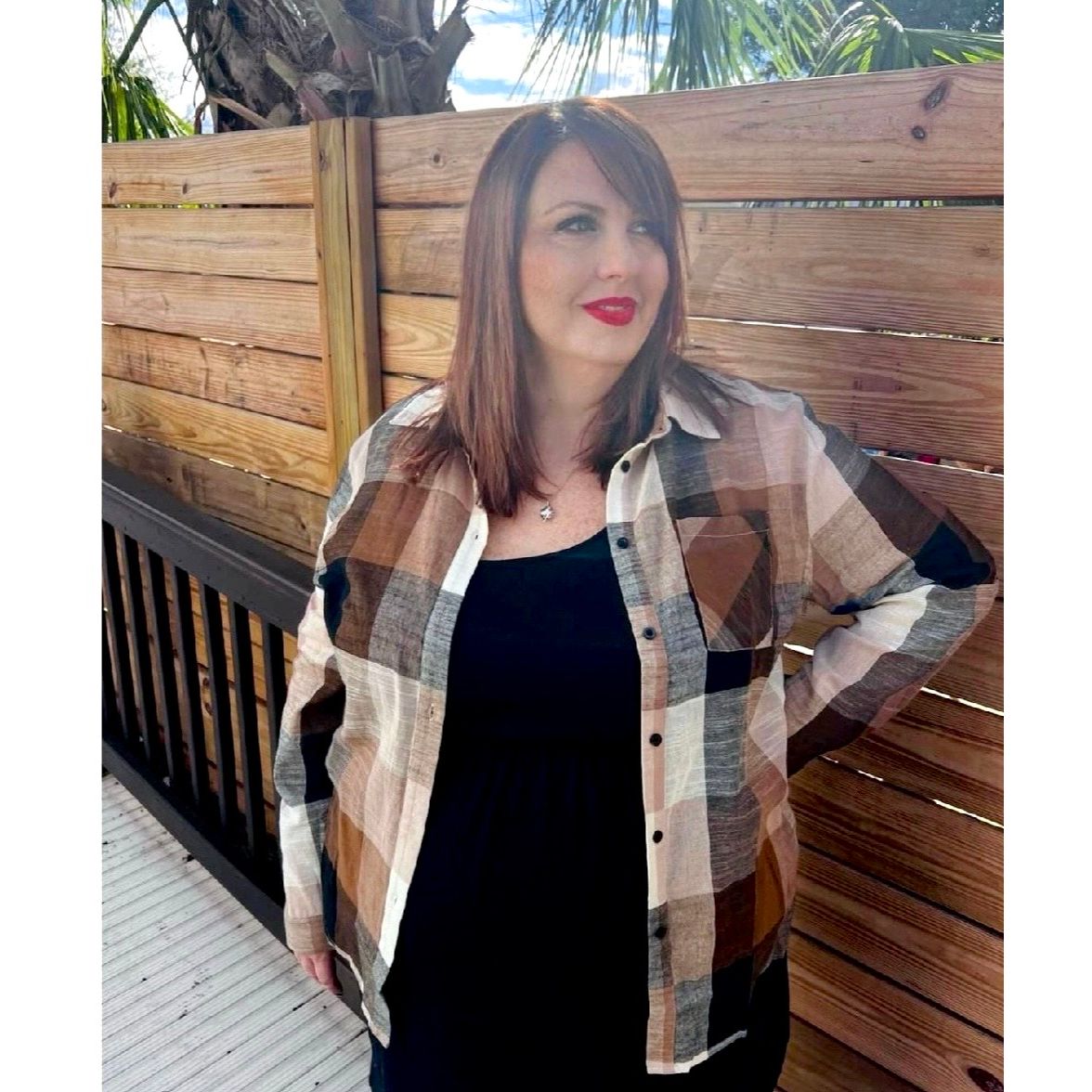 Fall in Florida Button down (curvy)