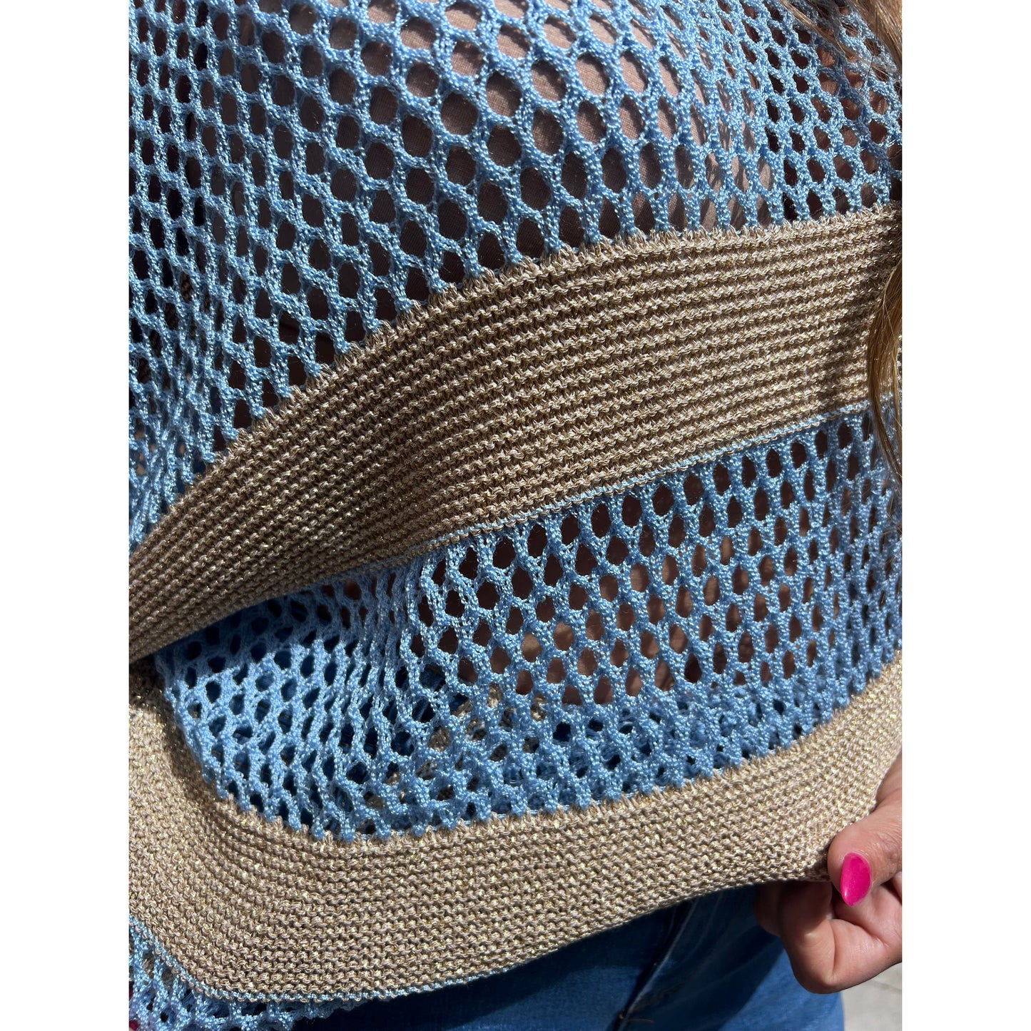 Venice open knit sweater made in Italy