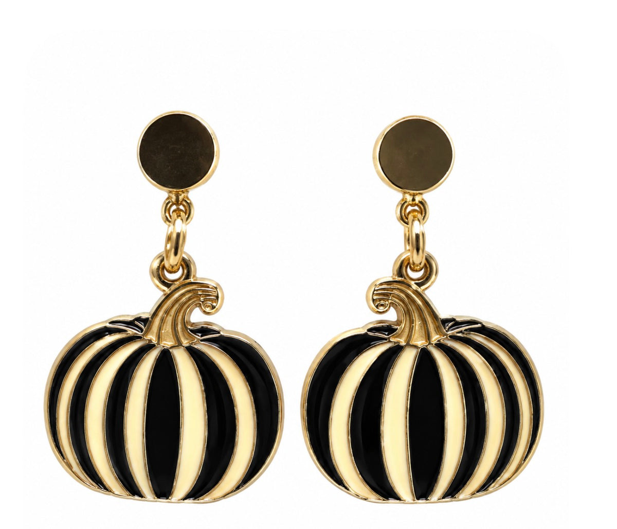 Striped Pumpkin Earrings