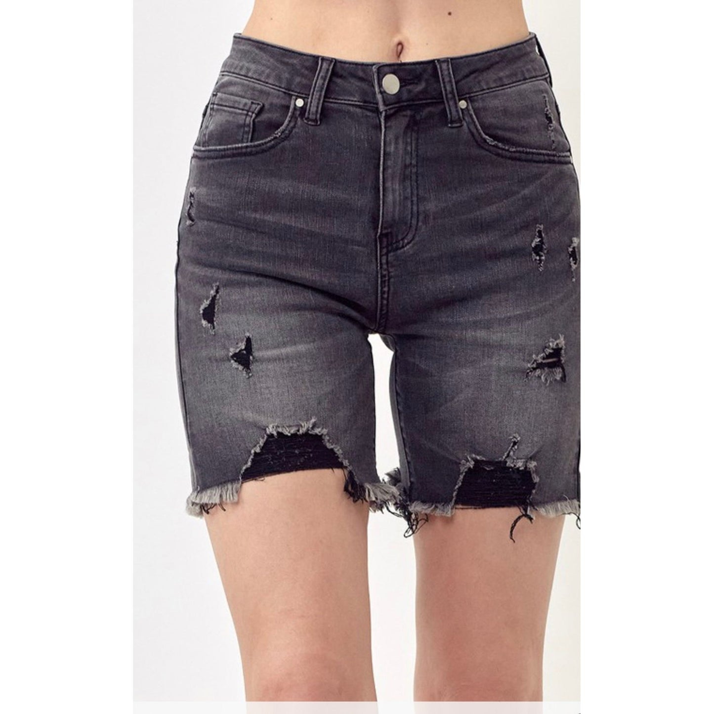 Risen high Rise Mid thigh shorts