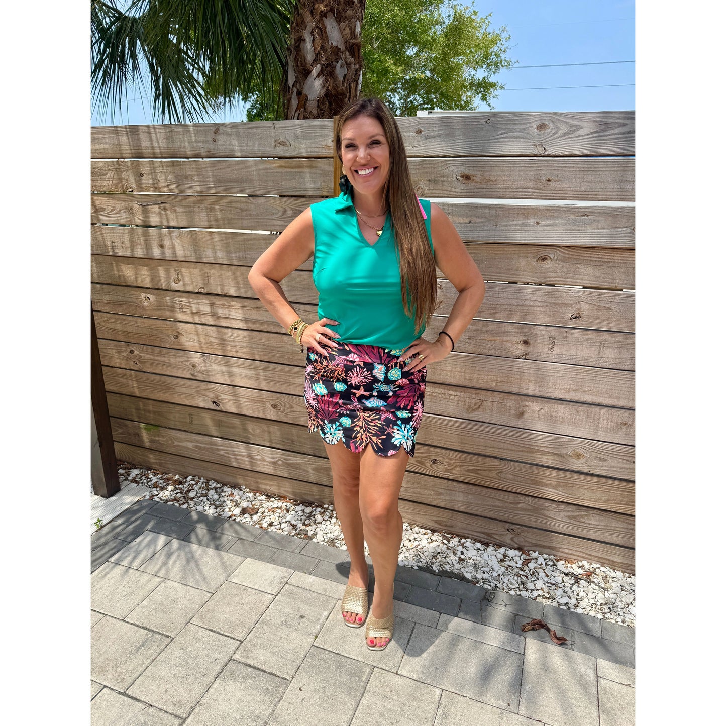 Rosa Sleeveless Polo top by Aryeh